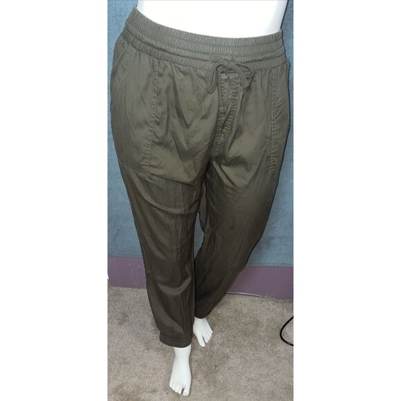 A New Day Women’s XXL Olive Green Lyocell Cotton Jogger Pants Casual Minimalist - Picture 1 of 10